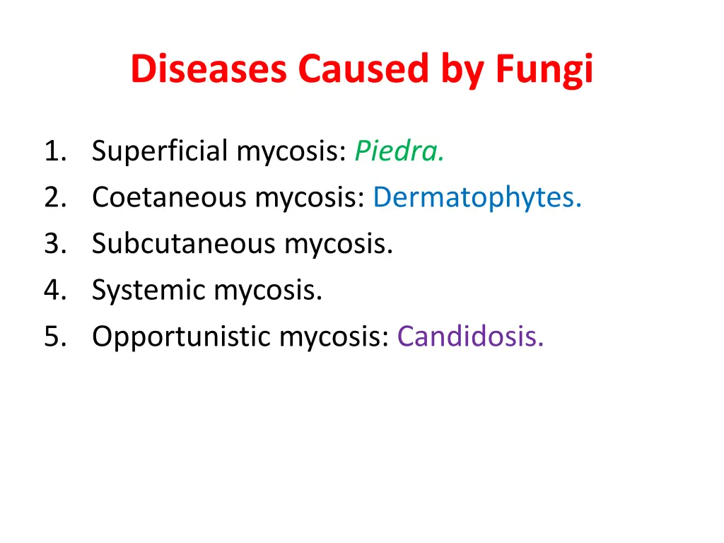 diseases caused by fungi