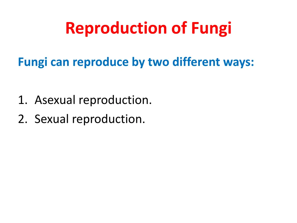 reproduction of fungi