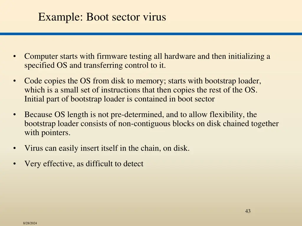 example boot sector virus