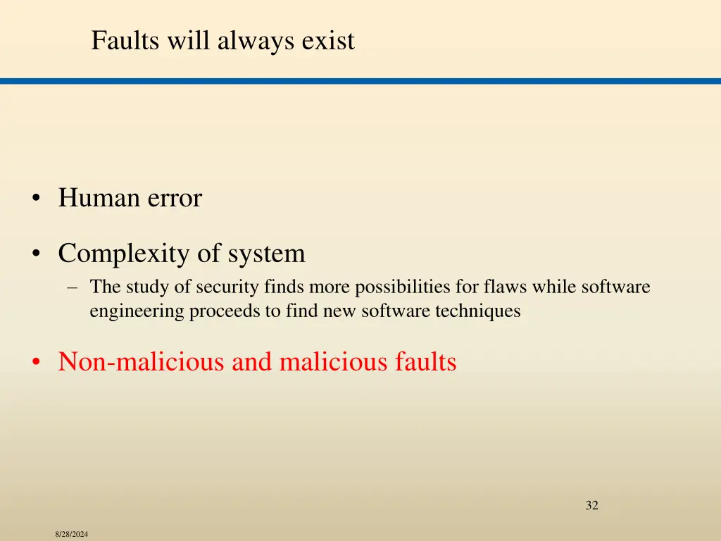 faults will always exist