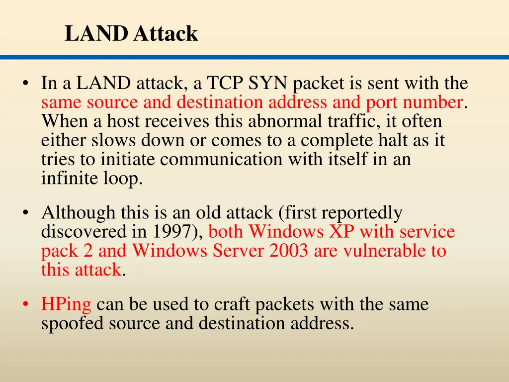 land attack