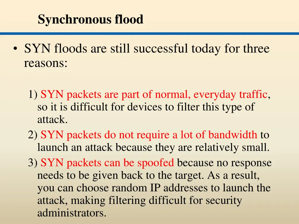 synchronous flood 1