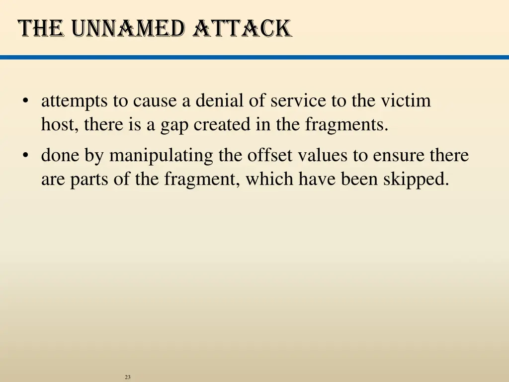 the unnamed attack