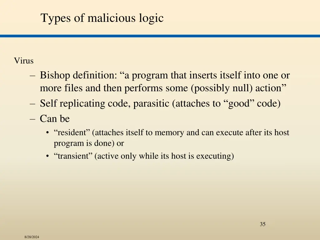 types of malicious logic 1