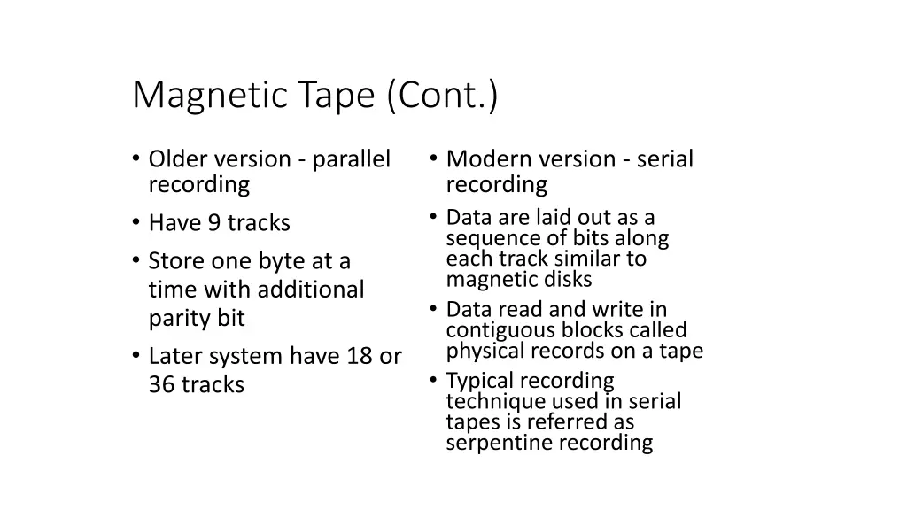 magnetic tape cont