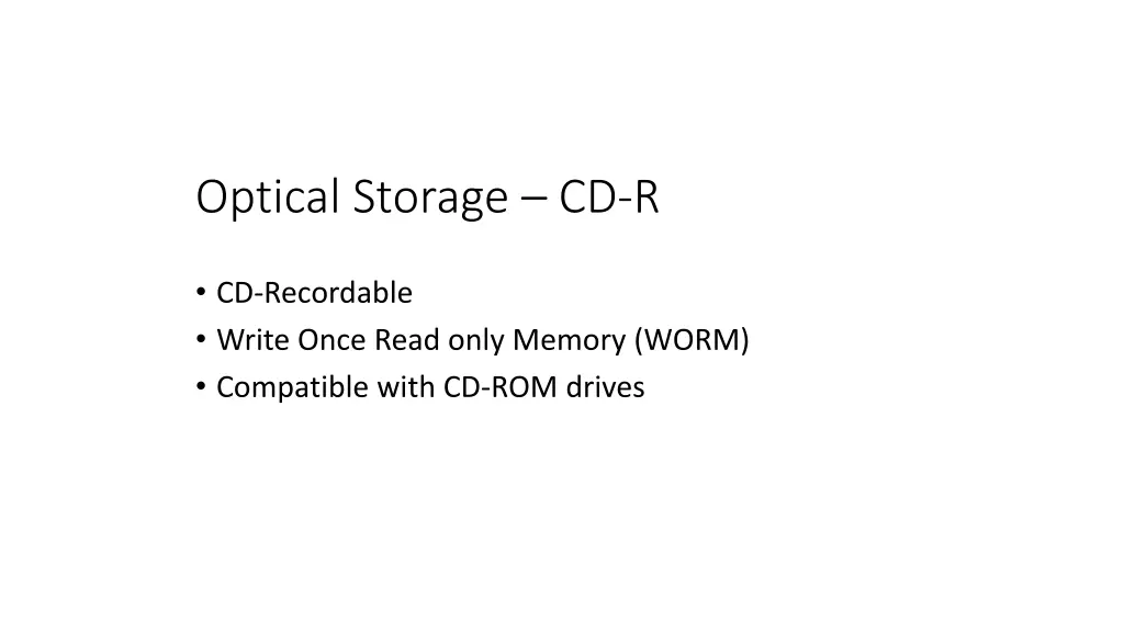 optical storage cd r