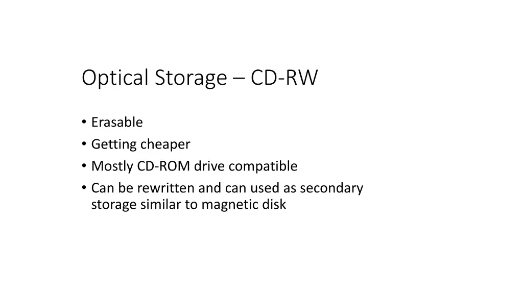 optical storage cd rw