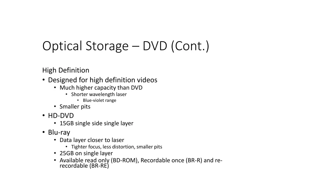 optical storage dvd cont