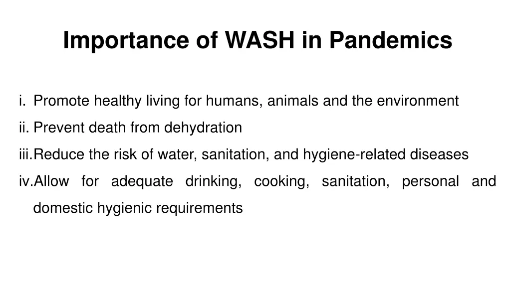 importance of wash in pandemics 1