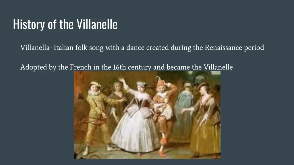 history of the villanelle