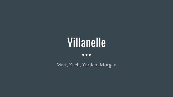 villanelle