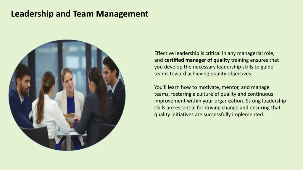 leadership and team management