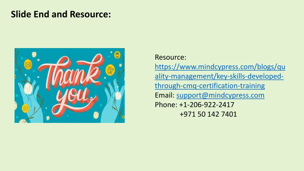 slide end and resource