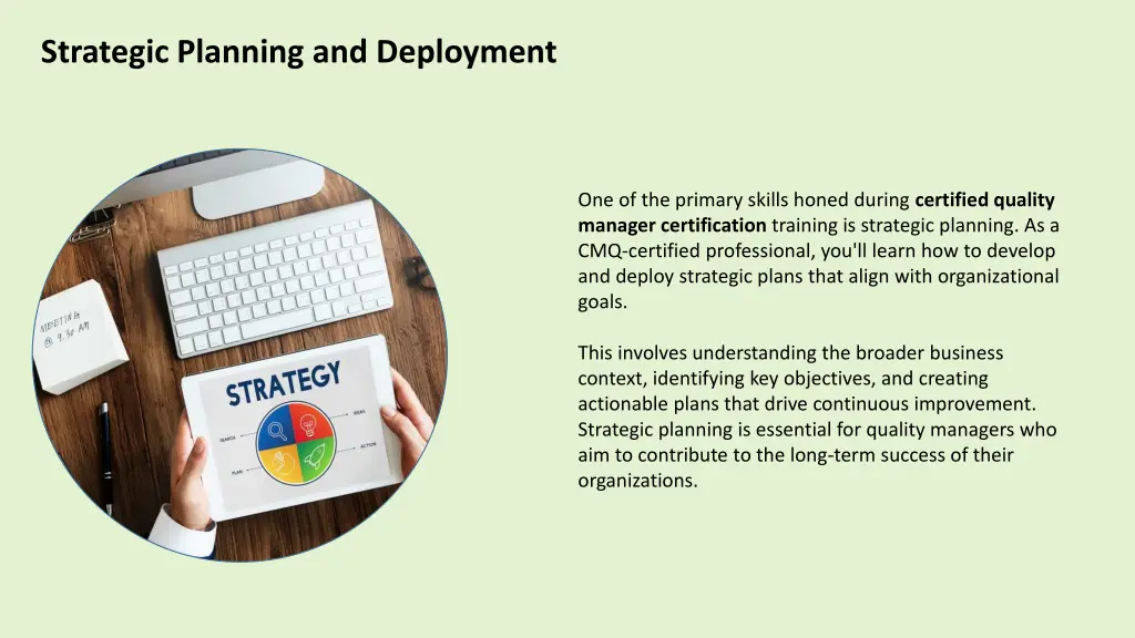 strategic planning and deployment