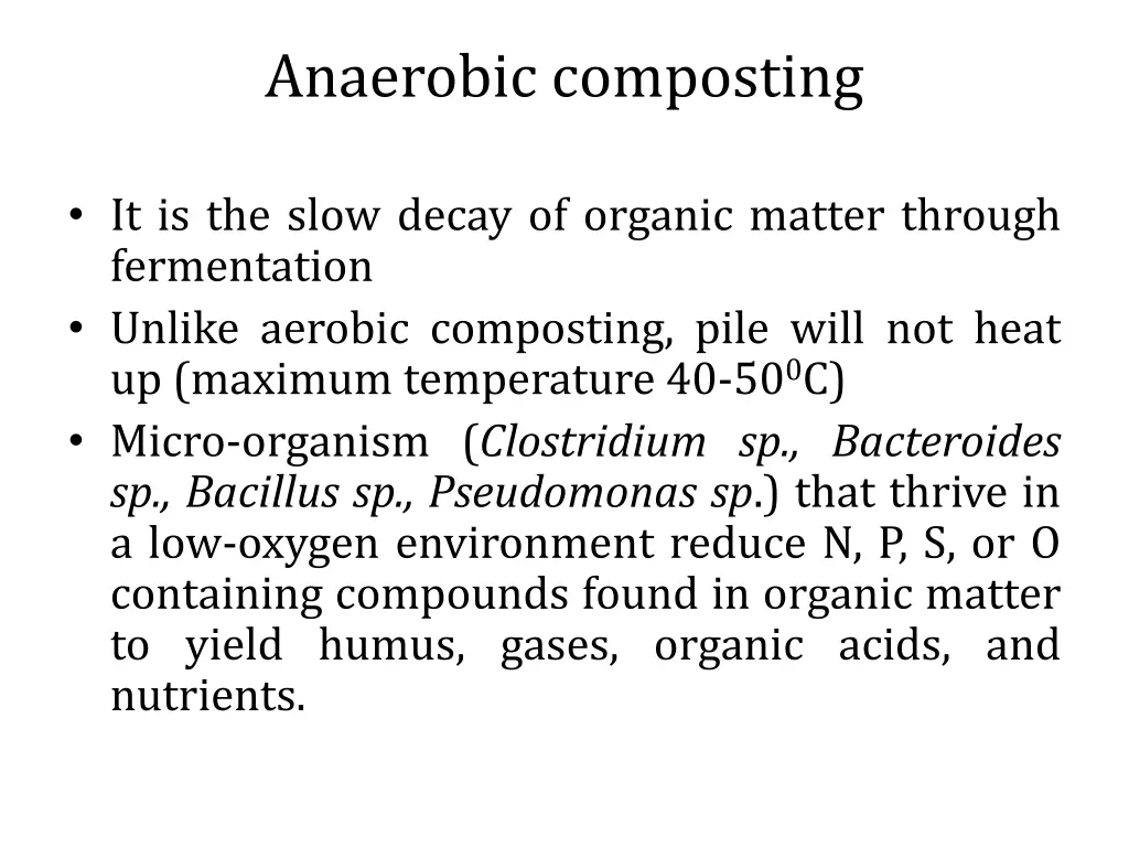 anaerobic composting