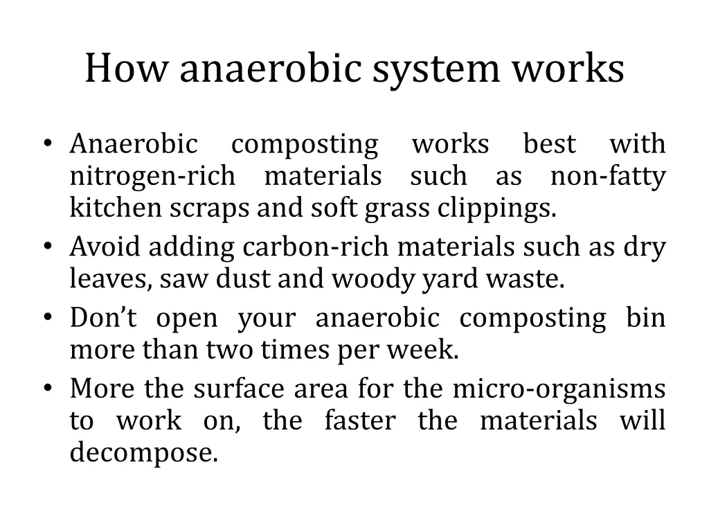 how anaerobic system works