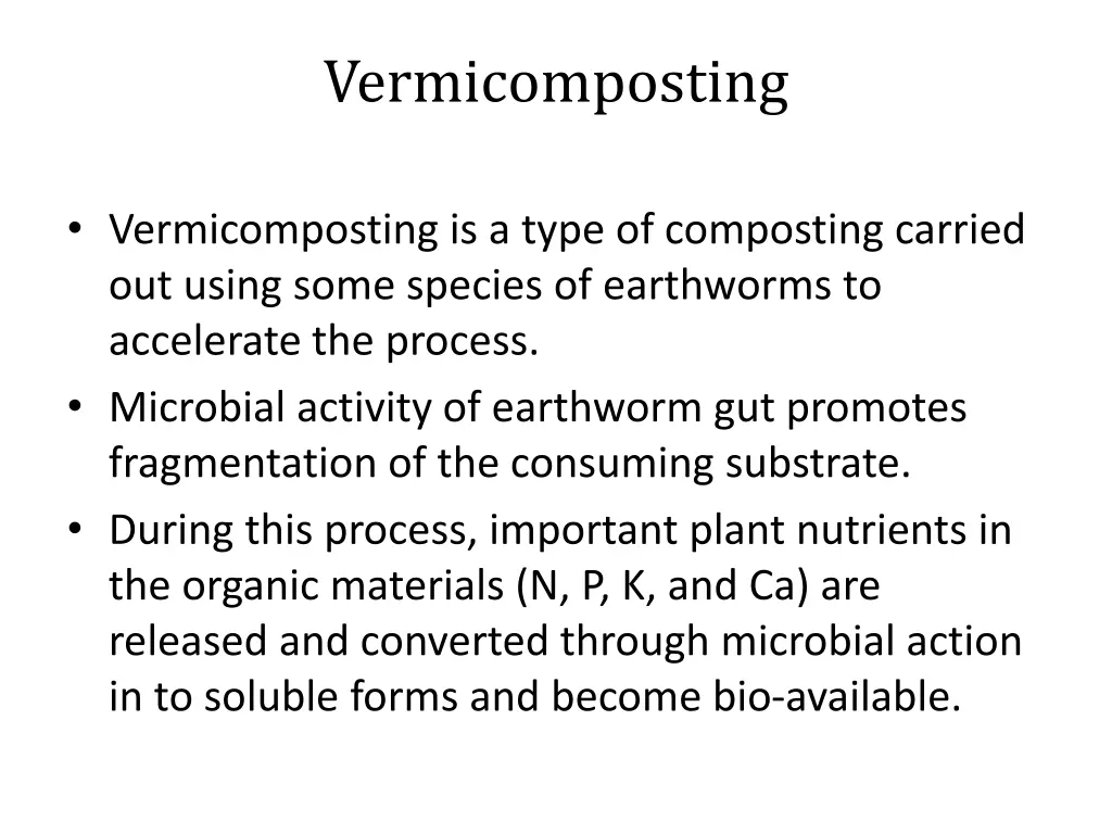 vermicomposting