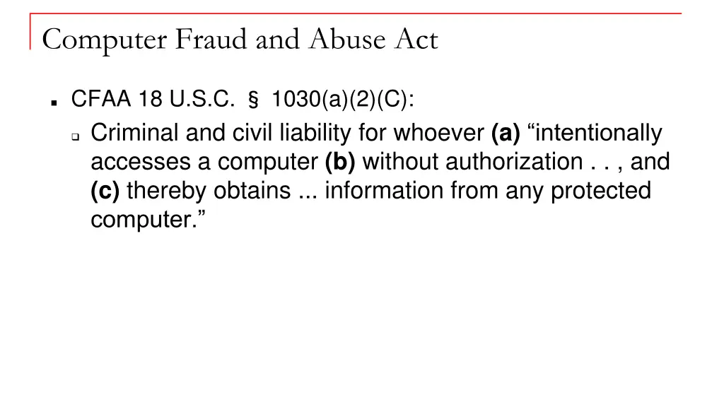 computer fraud and abuse act