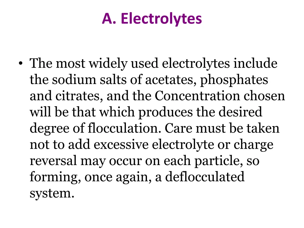 a electrolytes