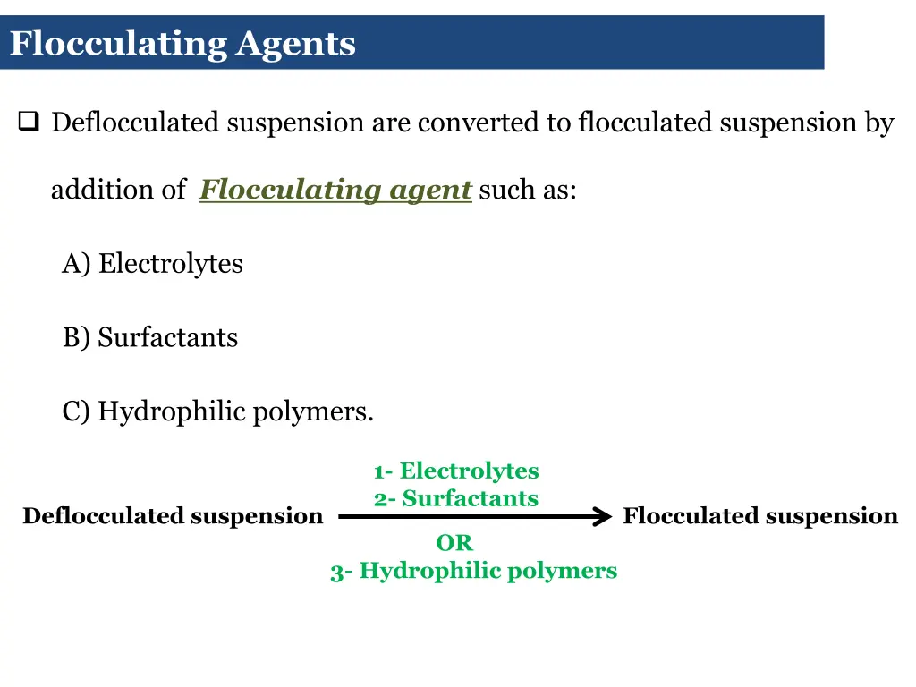 flocculating agents