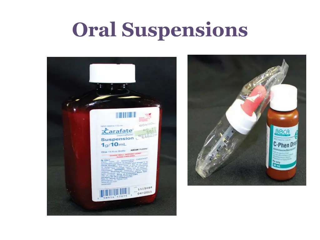 oral suspensions