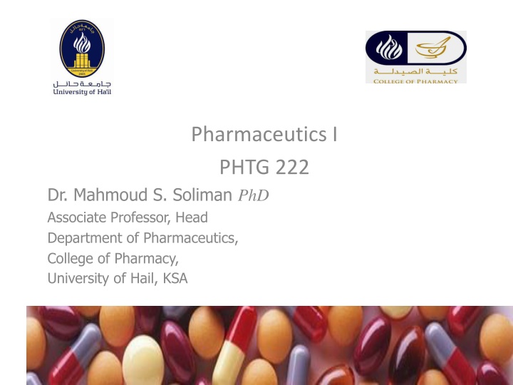 pharmaceutics i phtg 222