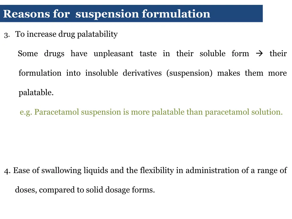 reasons for suspension formulation 2