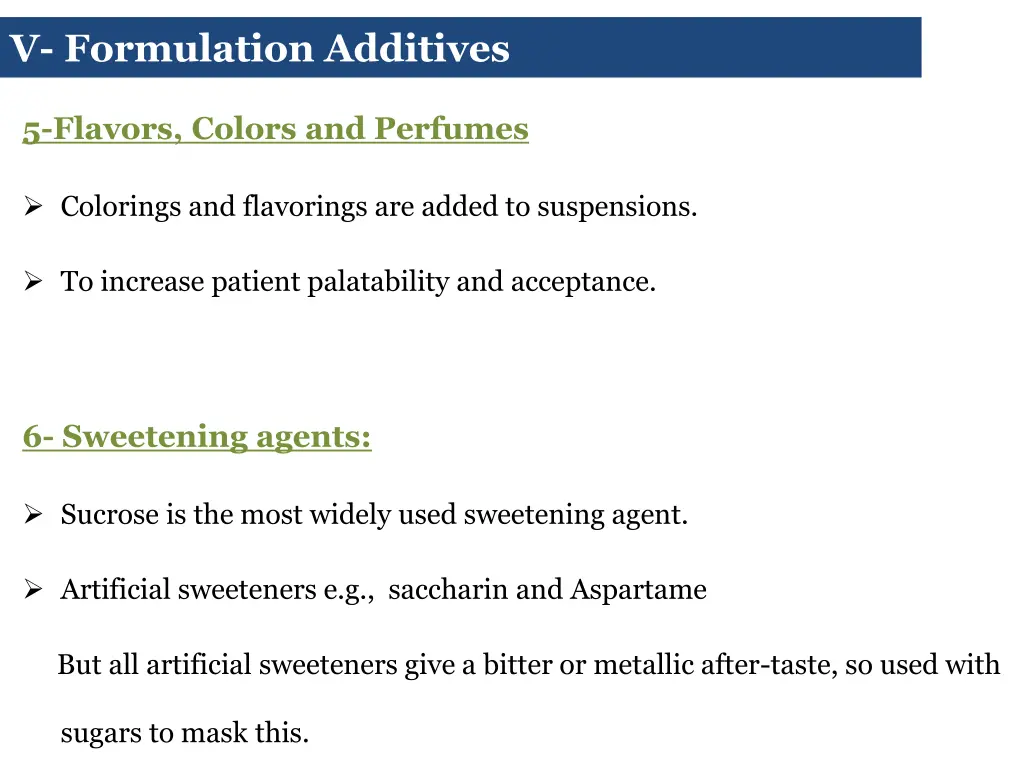 v formulation additives 2