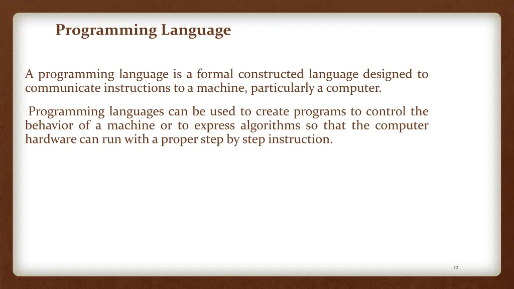 programming language