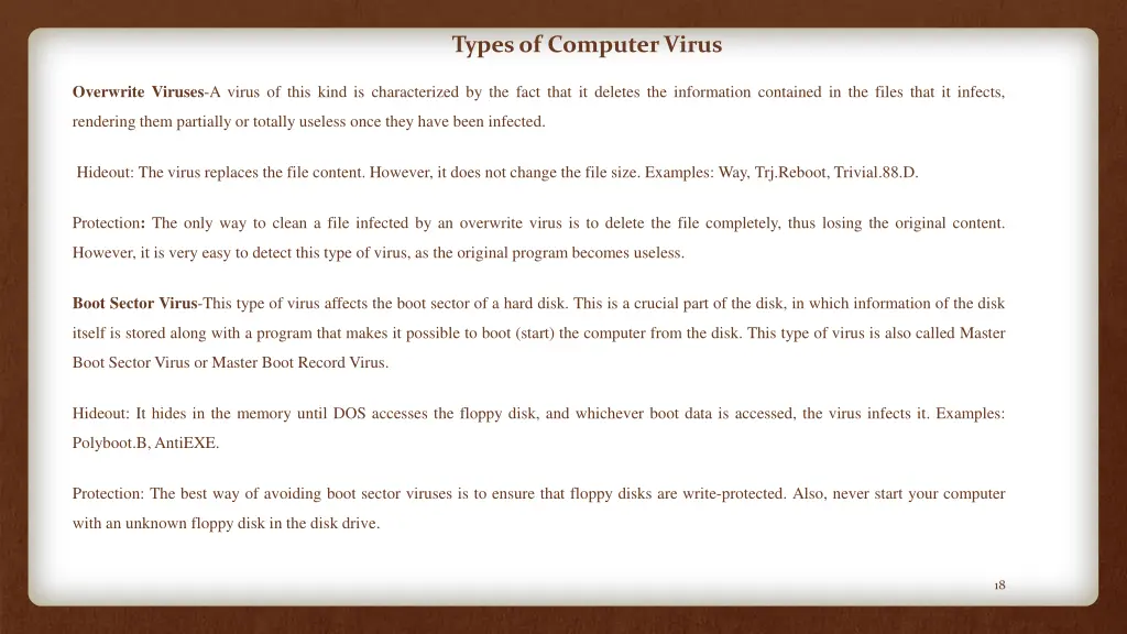 types of computer virus 1