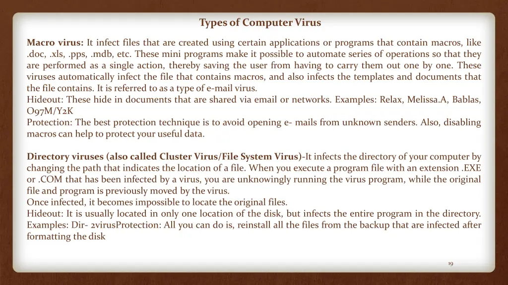 types of computer virus 2