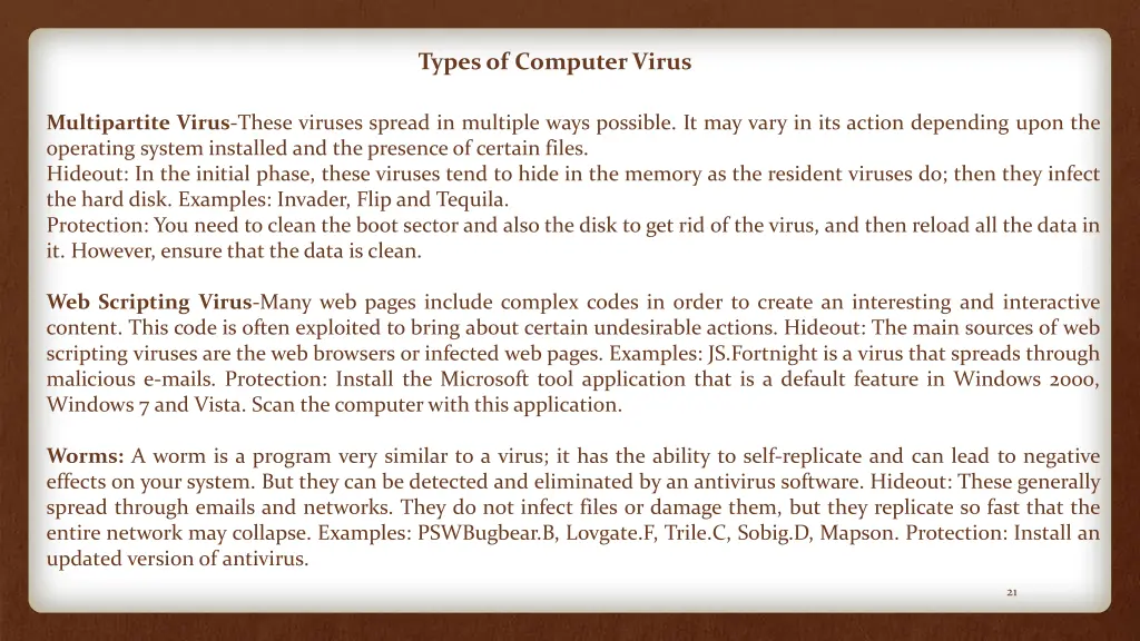 types of computer virus 4