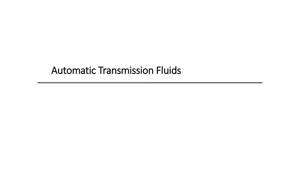 automatic transmission fluids automatic