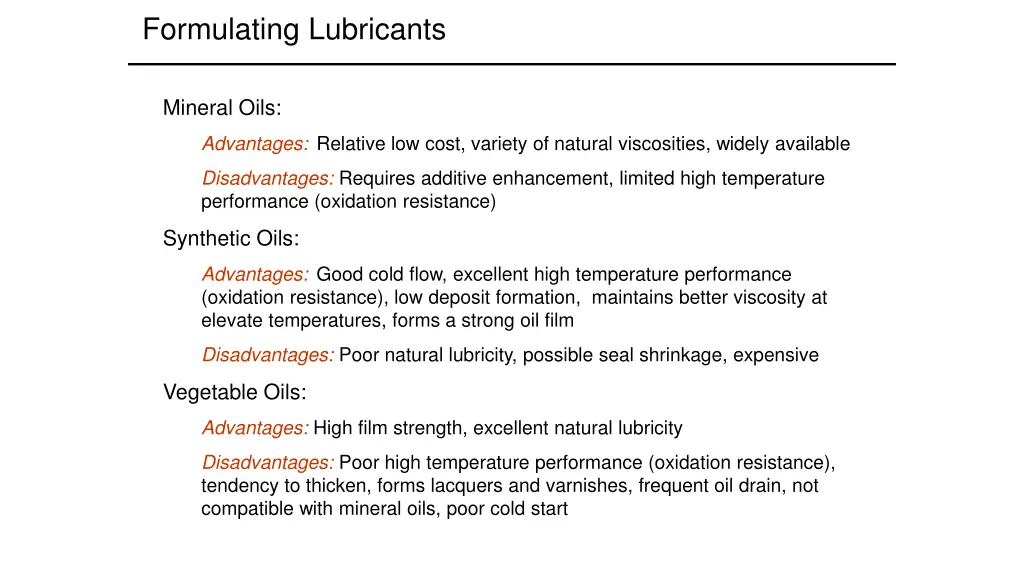 formulating lubricants 1