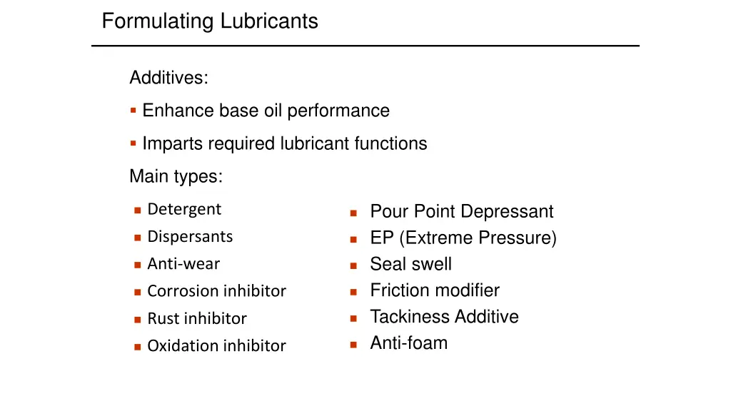 formulating lubricants 2