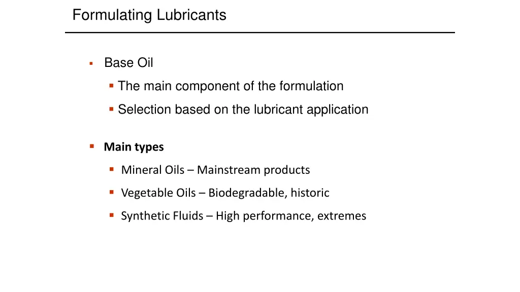 formulating lubricants