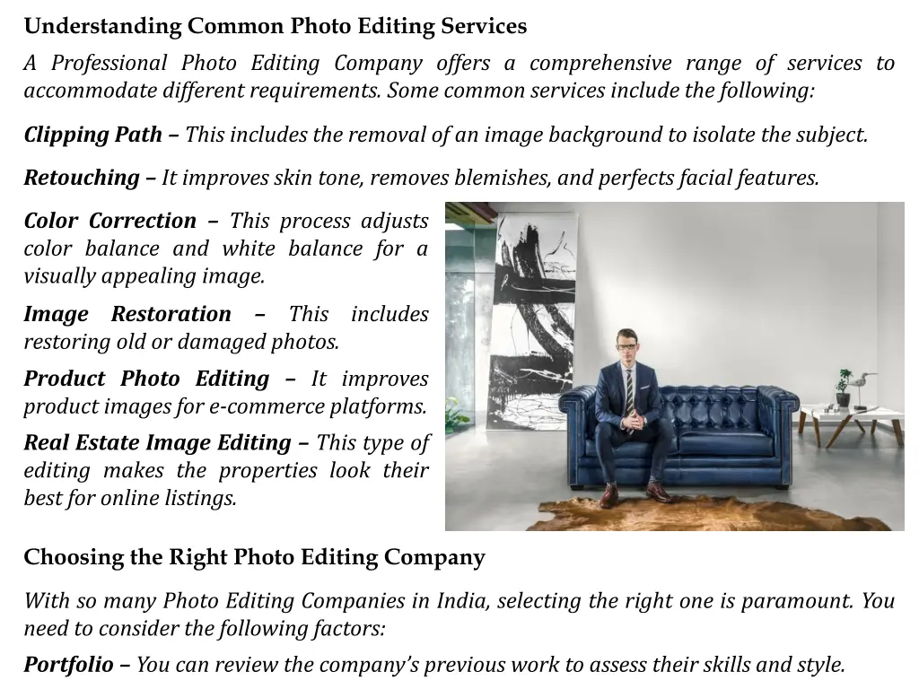 understanding common photo editing services