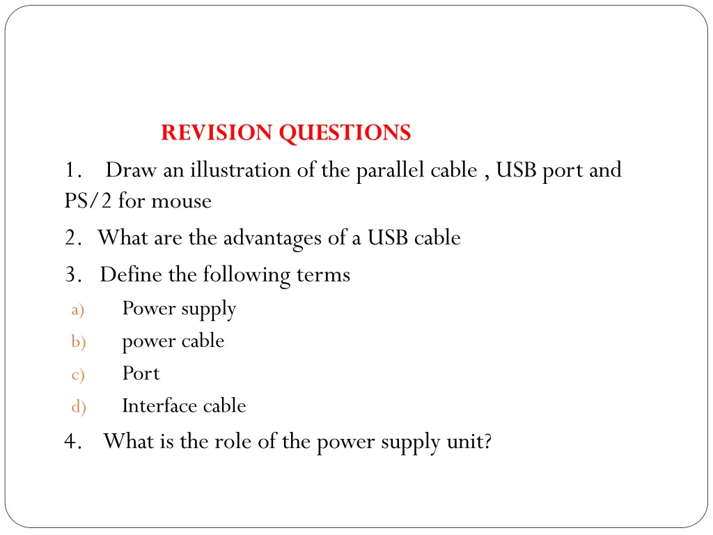 1 draw an illustration of the parallel cable