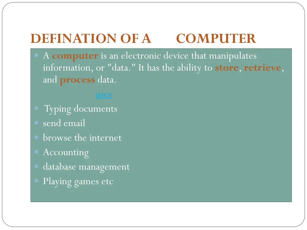 defination of a computer