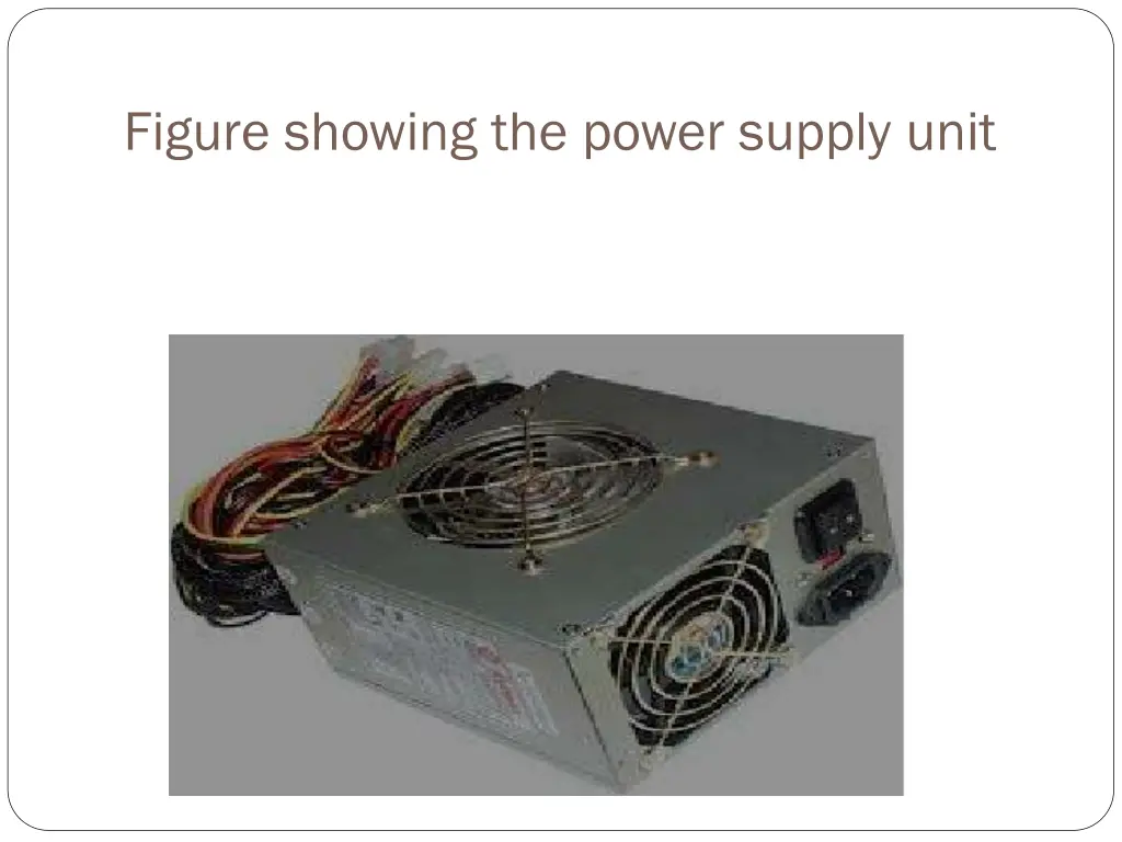 figure showing the power supply unit