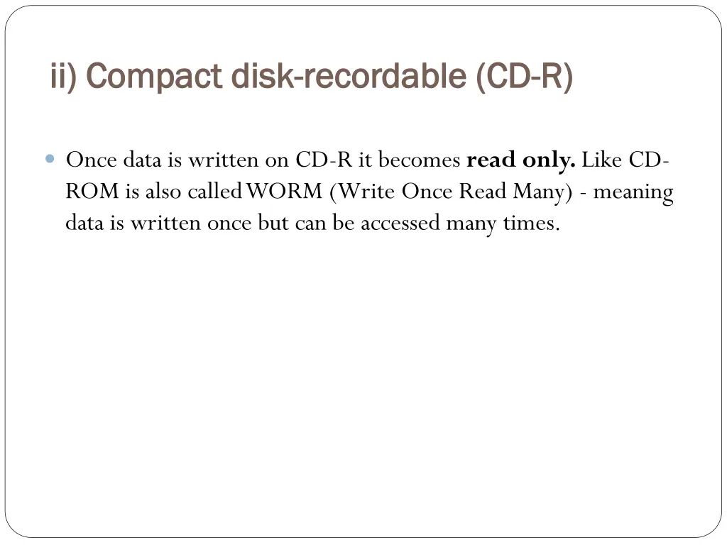 ii compact disk ii compact disk recordable cd