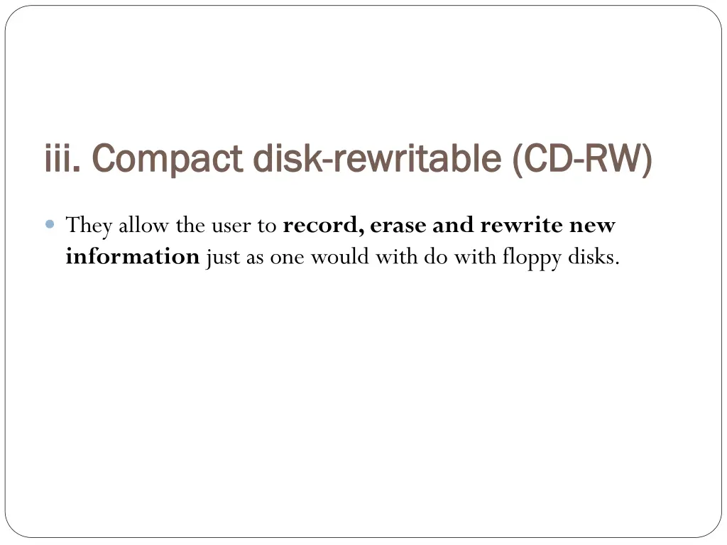 iii compact disk iii compact disk rewritable cd