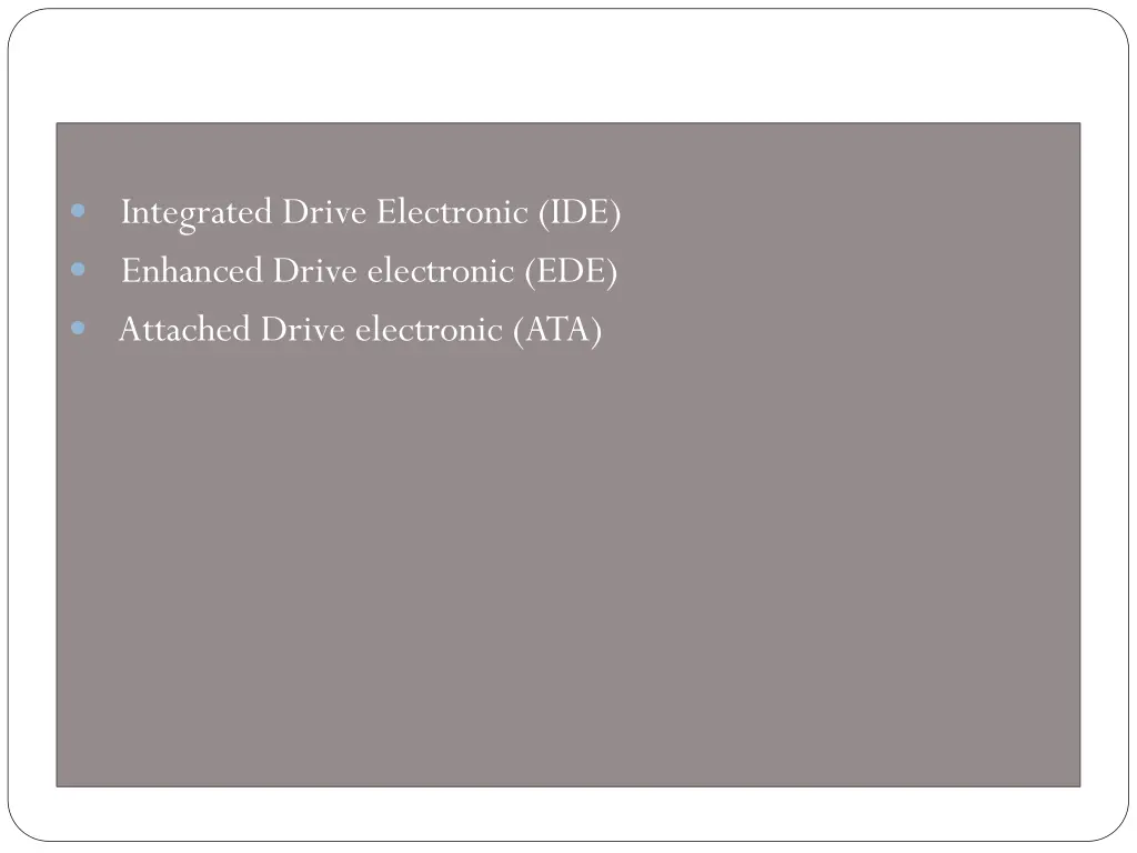 integrated drive electronic ide enhanced drive