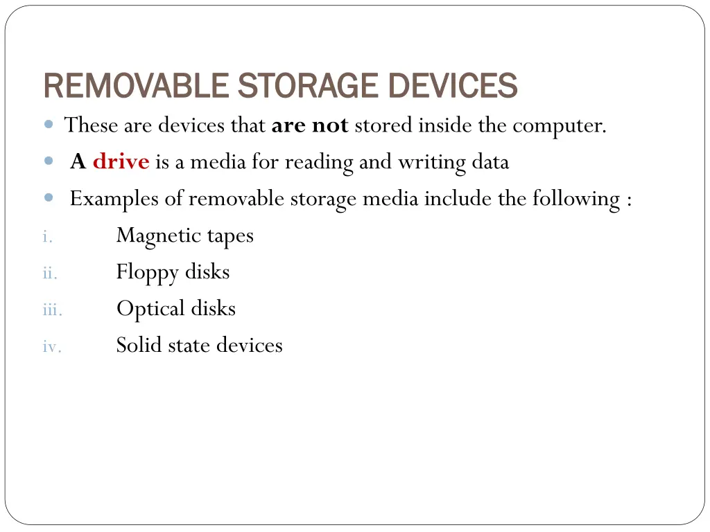 removable storage devices removable storage