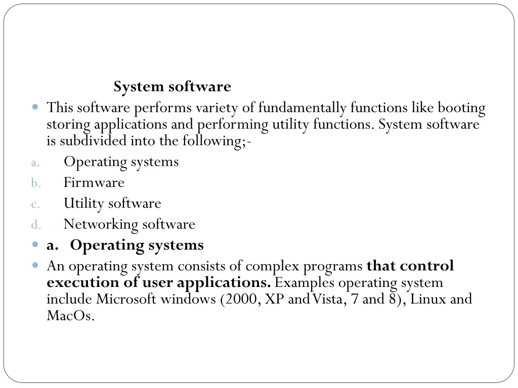 this software performs variety of fundamentally