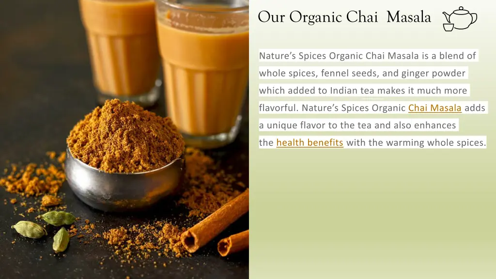 our organic chai masala