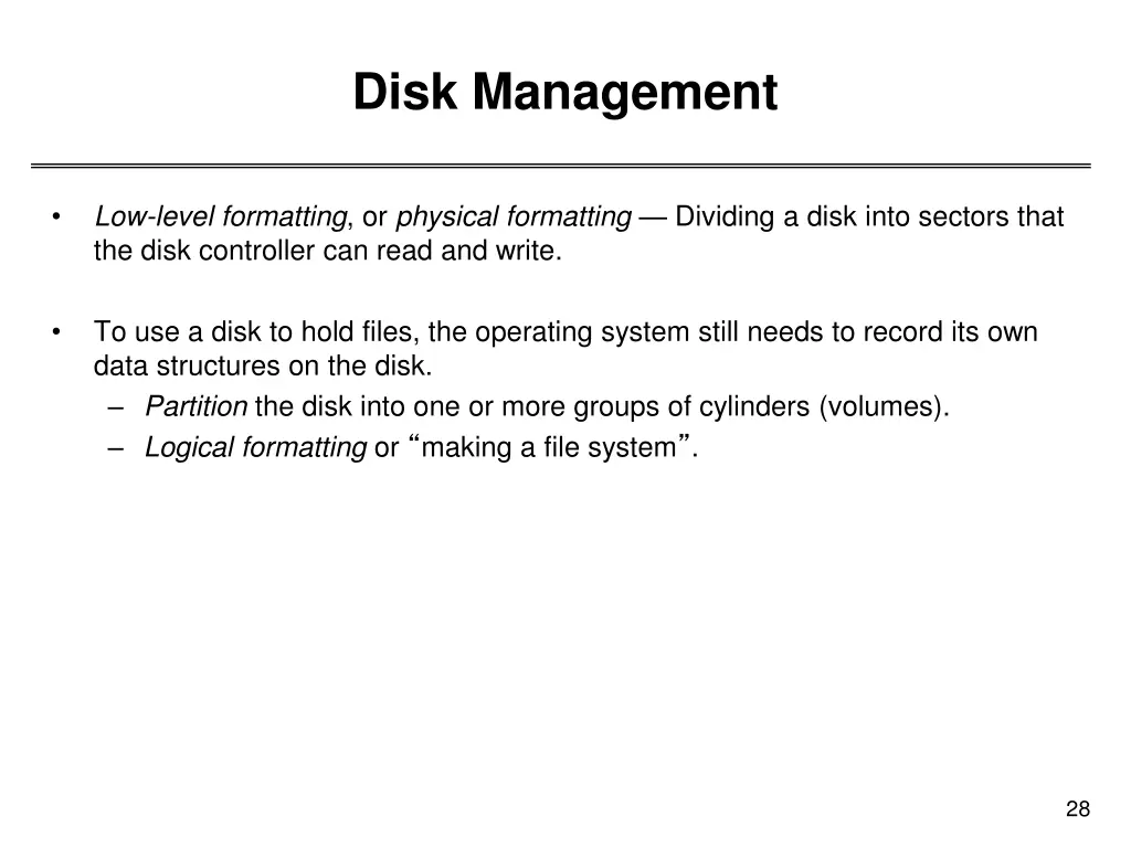 disk management