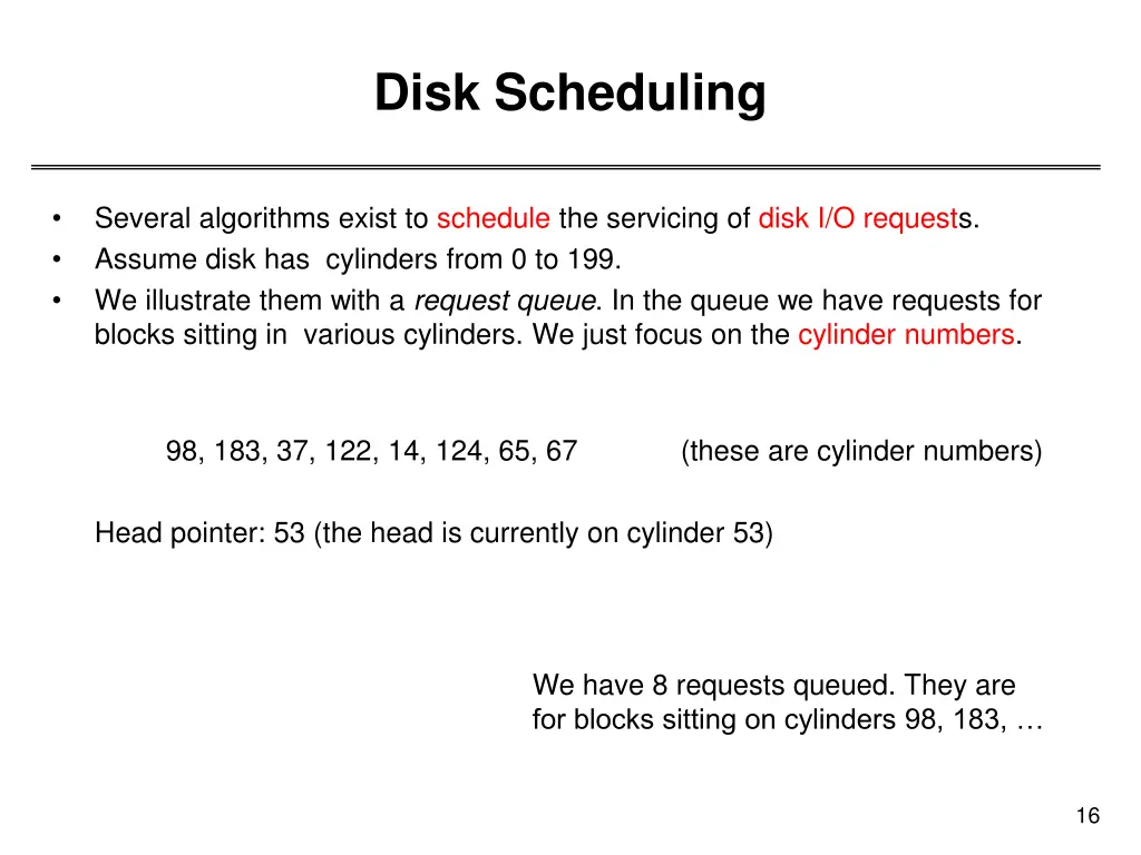 disk scheduling 1