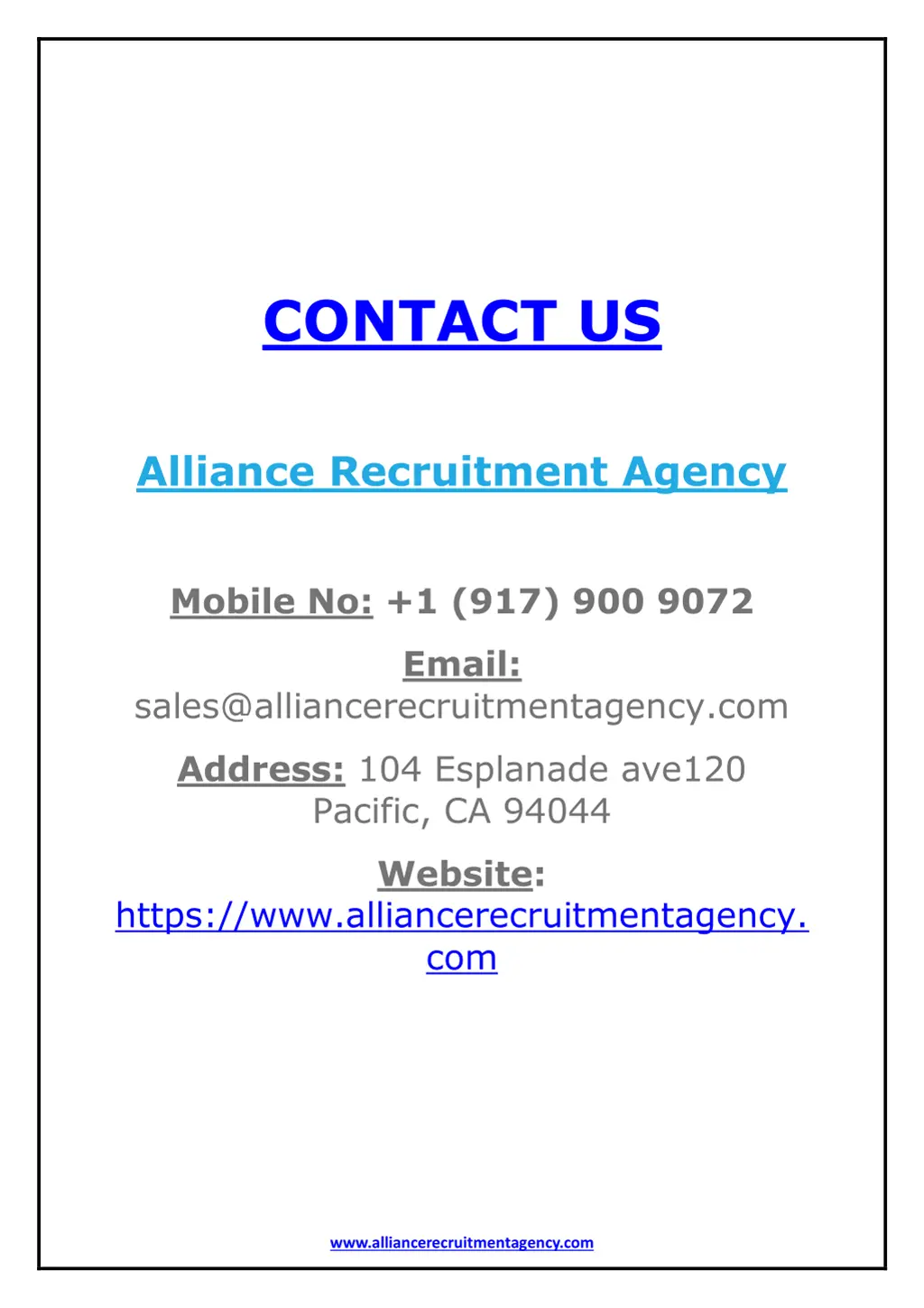 contact us